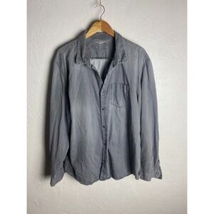 Calvin Klein Jeans Button Down Shirt Long Sleeve Casual‎ Gray XXL